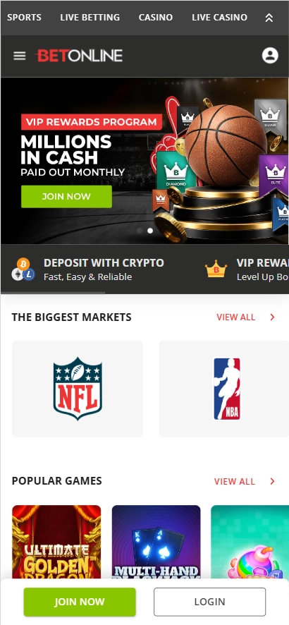 BetOnline Casino mobile screenshot